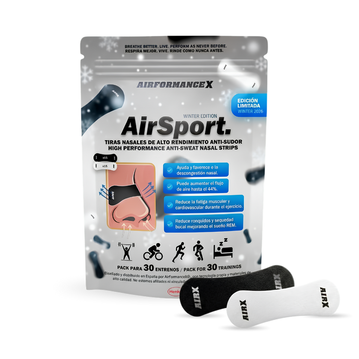 Pack AirSport Winter Edition con tiras nasales negras y blancas