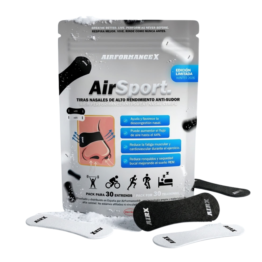 Pack AirSport Winter Edition con tiras nasales negras y blancas delante